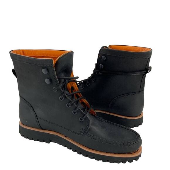 Timberland Boots Mens Size 8.5M Jacksons Landing Moc Toe Black Full Grain Combat - Picture 5 of 12